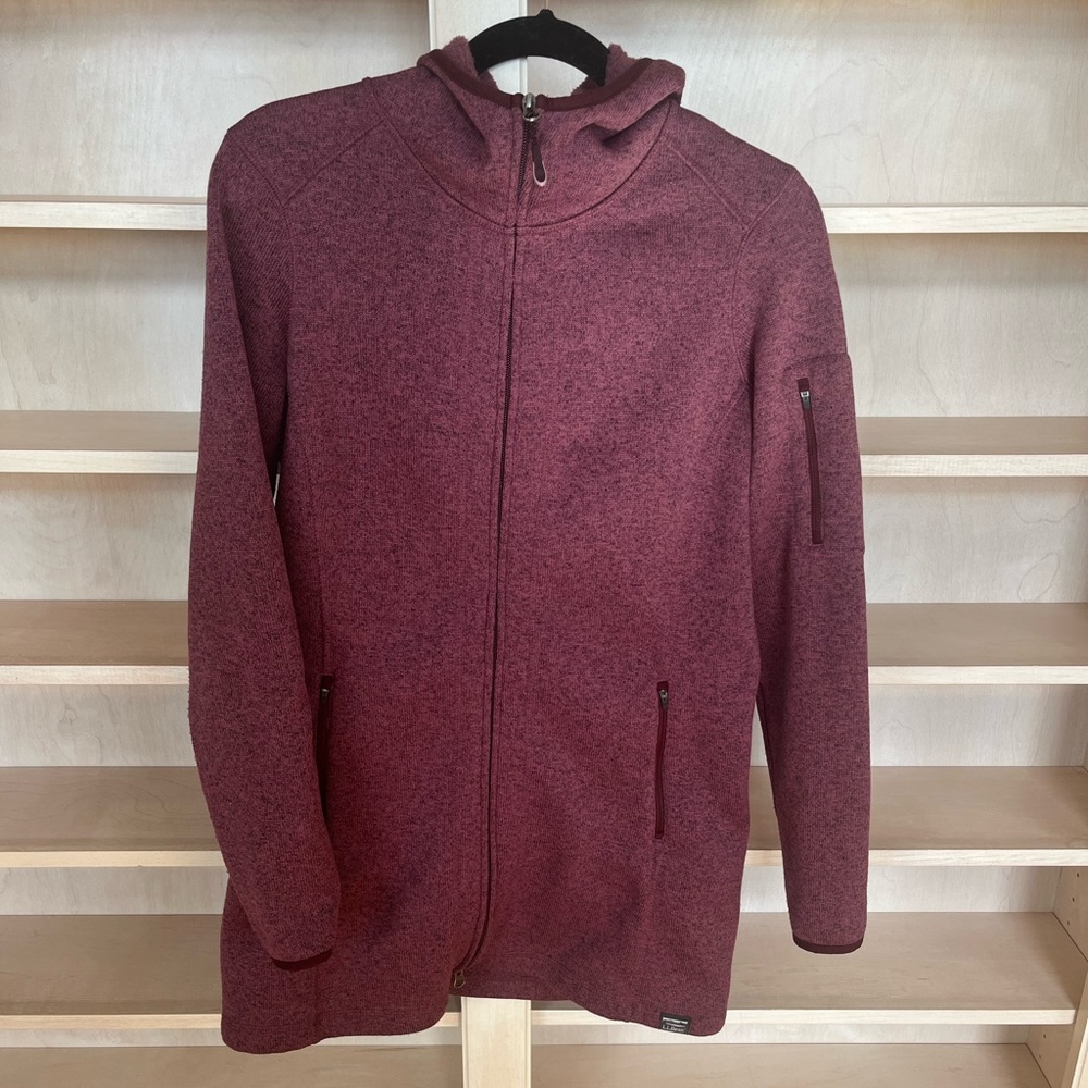 LL Bean Long Sweater Fleece Jacket